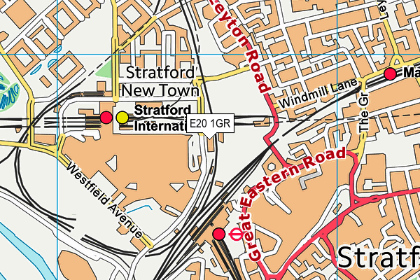 E20 1GR map - OS VectorMap District (Ordnance Survey) E20 1GR map - OS VectorMap District (Ordnance Survey)