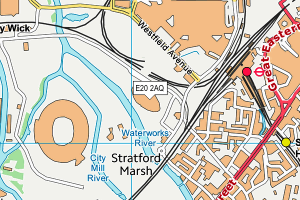 E20 2AQ map - OS VectorMap District (Ordnance Survey) E20 2AQ map - OS VectorMap District (Ordnance Survey)
