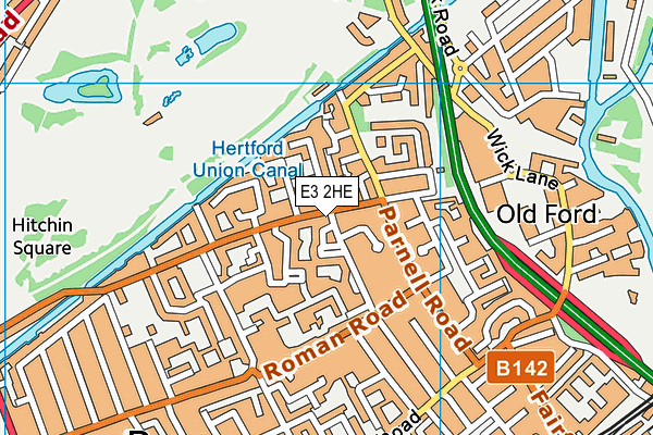 E3 2HE map - OS VectorMap District (Ordnance Survey) E3 2HE map - OS VectorMap District (Ordnance Survey)