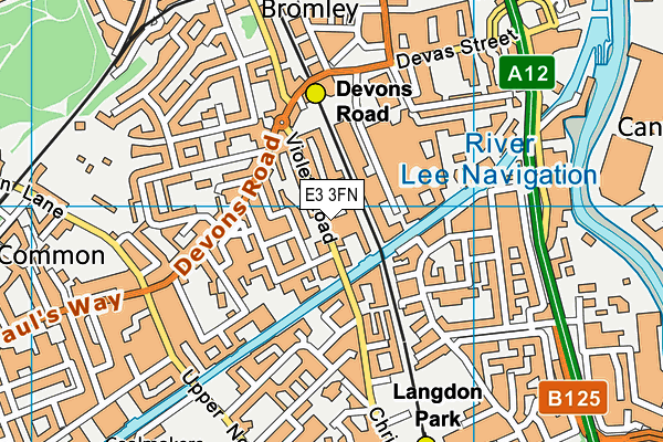 E3 3FN map - OS VectorMap District (Ordnance Survey) E3 3FN map - OS VectorMap District (Ordnance Survey)