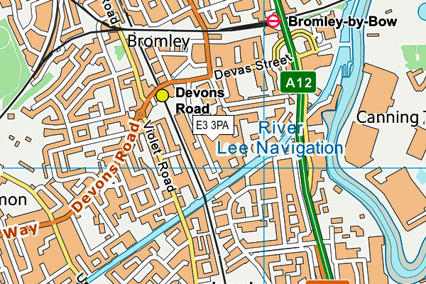 E3 3PA map - OS VectorMap District (Ordnance Survey) E3 3PA map - OS VectorMap District (Ordnance Survey)