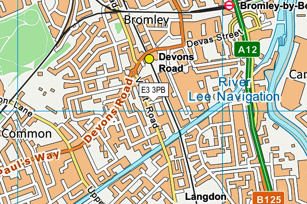 E3 3PB map - OS VectorMap District (Ordnance Survey) E3 3PB map - OS VectorMap District (Ordnance Survey)