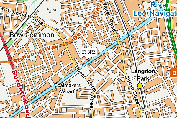E3 3RZ map - OS VectorMap District (Ordnance Survey) E3 3RZ map - OS VectorMap District (Ordnance Survey)