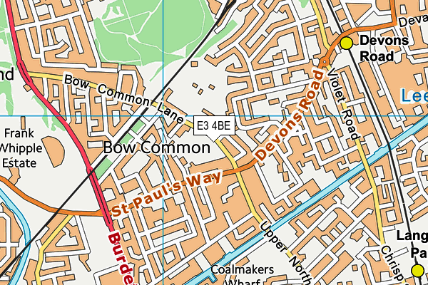 E3 4BE map - OS VectorMap District (Ordnance Survey) E3 4BE map - OS VectorMap District (Ordnance Survey)