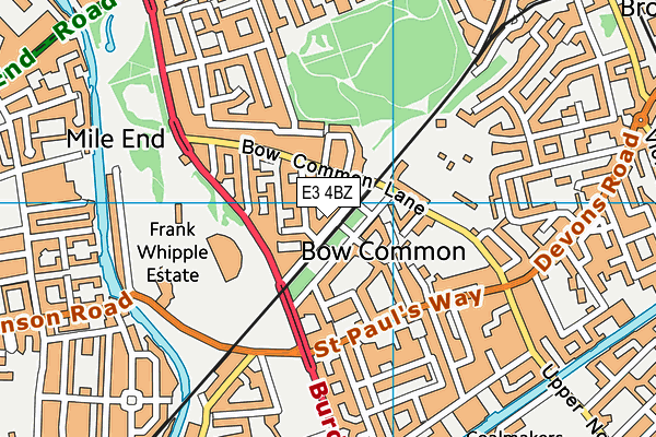E3 4BZ map - OS VectorMap District (Ordnance Survey) E3 4BZ map - OS VectorMap District (Ordnance Survey)