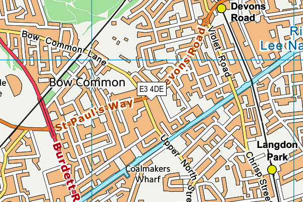 E3 4DE map - OS VectorMap District (Ordnance Survey) E3 4DE map - OS VectorMap District (Ordnance Survey)