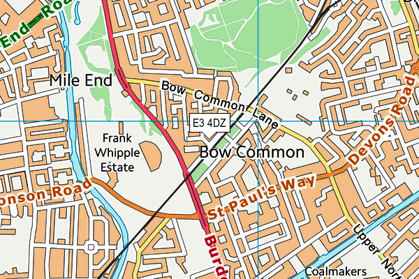 E3 4DZ map - OS VectorMap District (Ordnance Survey) E3 4DZ map - OS VectorMap District (Ordnance Survey)