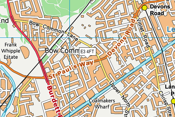 E3 4FT map - OS VectorMap District (Ordnance Survey) E3 4FT map - OS VectorMap District (Ordnance Survey)