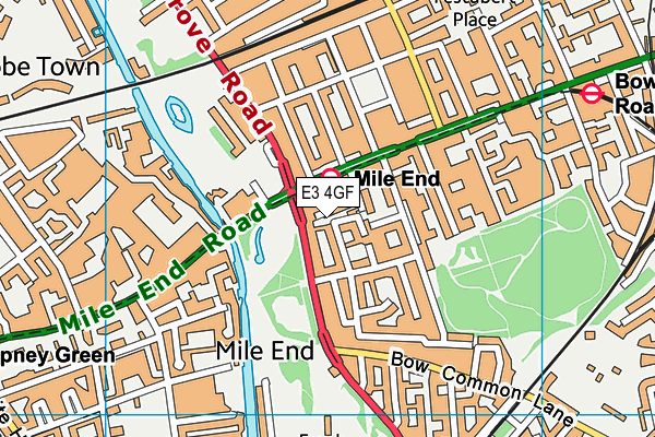 E3 4GF map - OS VectorMap District (Ordnance Survey) E3 4GF map - OS VectorMap District (Ordnance Survey)
