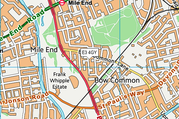 E3 4GY map - OS VectorMap District (Ordnance Survey) E3 4GY map - OS VectorMap District (Ordnance Survey)