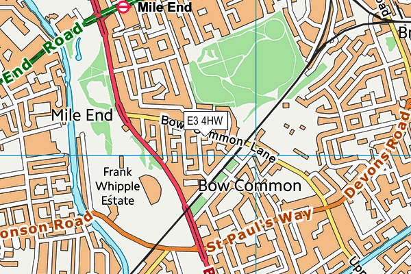 E3 4HW map - OS VectorMap District (Ordnance Survey) E3 4HW map - OS VectorMap District (Ordnance Survey)