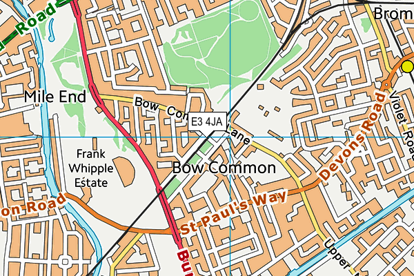 E3 4JA map - OS VectorMap District (Ordnance Survey) E3 4JA map - OS VectorMap District (Ordnance Survey)