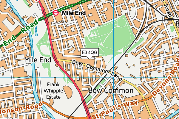 E3 4QG map - OS VectorMap District (Ordnance Survey) E3 4QG map - OS VectorMap District (Ordnance Survey)