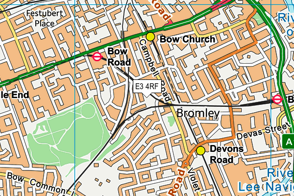 E3 4RF map - OS VectorMap District (Ordnance Survey) E3 4RF map - OS VectorMap District (Ordnance Survey)