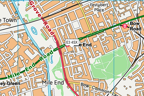 E3 4SX map - OS VectorMap District (Ordnance Survey) E3 4SX map - OS VectorMap District (Ordnance Survey)