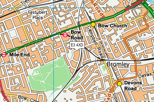 E3 4XD map - OS VectorMap District (Ordnance Survey) E3 4XD map - OS VectorMap District (Ordnance Survey)