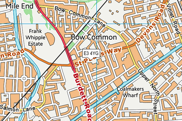 E3 4YG map - OS VectorMap District (Ordnance Survey) E3 4YG map - OS VectorMap District (Ordnance Survey)