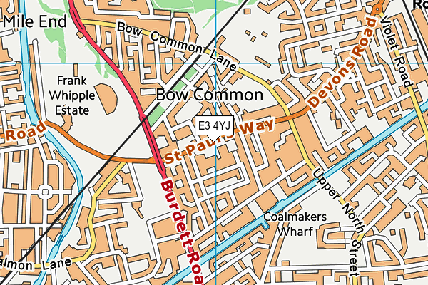 E3 4YJ map - OS VectorMap District (Ordnance Survey) E3 4YJ map - OS VectorMap District (Ordnance Survey)