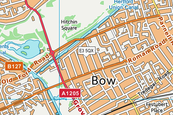 E3 5QX map - OS VectorMap District (Ordnance Survey)