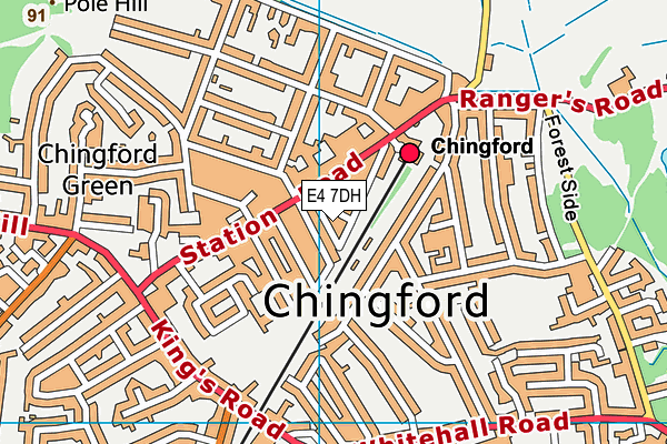 E4 7DH map - OS VectorMap District (Ordnance Survey) E4 7DH map - OS VectorMap District (Ordnance Survey)