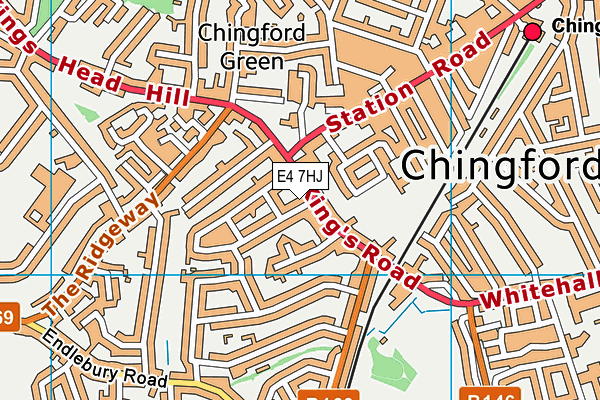 E4 7HJ map - OS VectorMap District (Ordnance Survey)