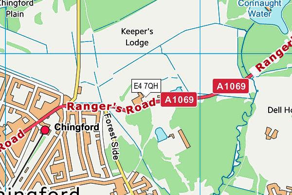 E4 7QH map - OS VectorMap District (Ordnance Survey)