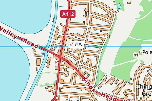 E4 7TW map - OS VectorMap District (Ordnance Survey) E4 7TW map - OS VectorMap District (Ordnance Survey)