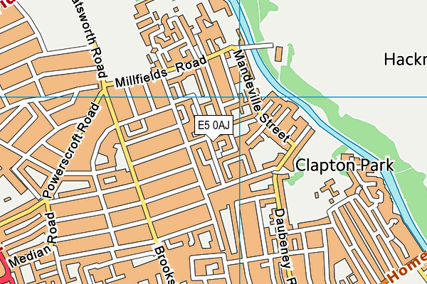 E5 0AJ map - OS VectorMap District (Ordnance Survey) E5 0AJ map - OS VectorMap District (Ordnance Survey)