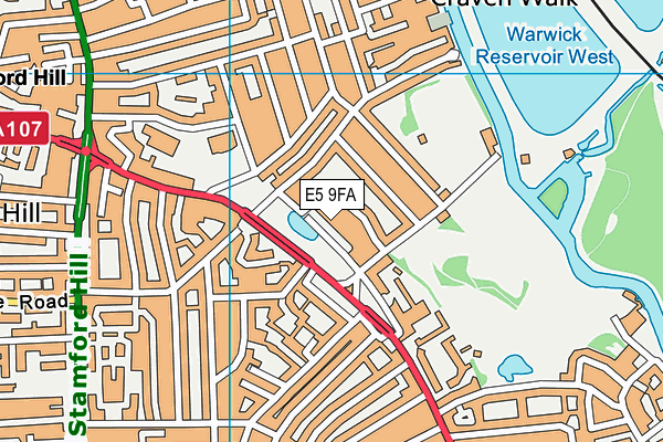 E5 9FA map - OS VectorMap District (Ordnance Survey) E5 9FA map - OS VectorMap District (Ordnance Survey)