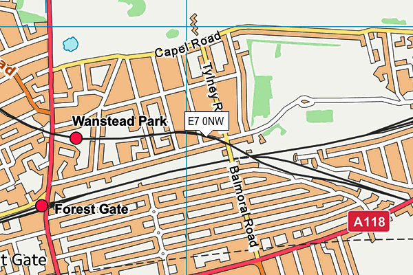 E7 0NW map - OS VectorMap District (Ordnance Survey) E7 0NW map - OS VectorMap District (Ordnance Survey)