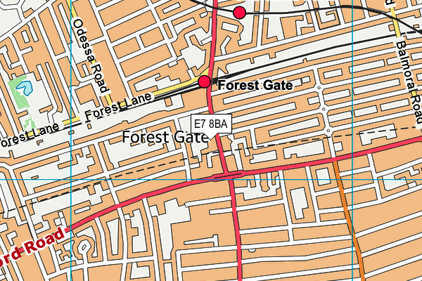E7 8BA map - OS VectorMap District (Ordnance Survey) E7 8BA map - OS VectorMap District (Ordnance Survey)