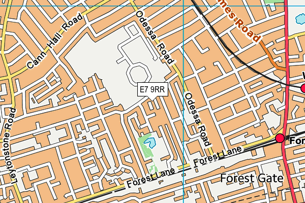 E7 9RR map - OS VectorMap District (Ordnance Survey)