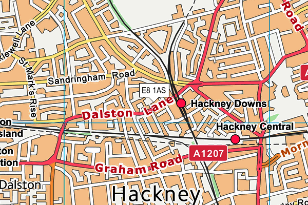 E8 1AS map - OS VectorMap District (Ordnance Survey) E8 1AS map - OS VectorMap District (Ordnance Survey)