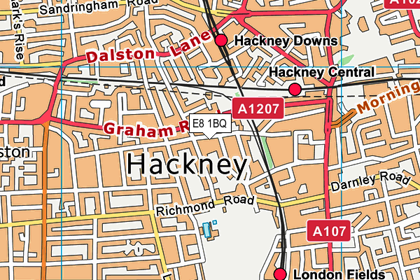 E8 1BQ map - OS VectorMap District (Ordnance Survey) E8 1BQ map - OS VectorMap District (Ordnance Survey)