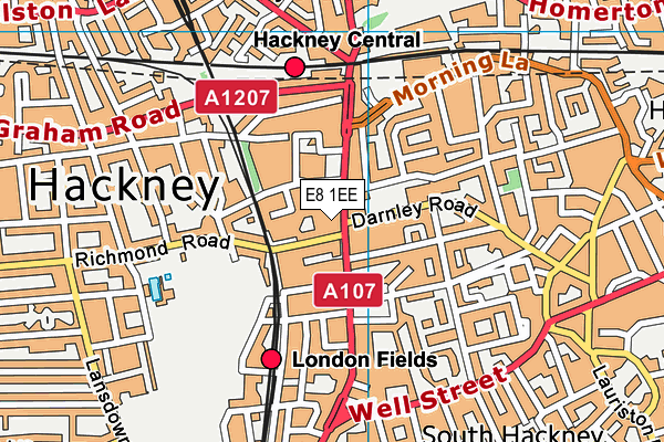 E8 1EE map - OS VectorMap District (Ordnance Survey) E8 1EE map - OS VectorMap District (Ordnance Survey)