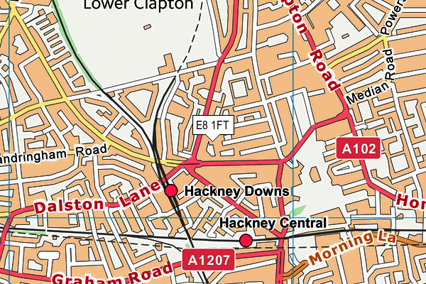 E8 1FT map - OS VectorMap District (Ordnance Survey) E8 1FT map - OS VectorMap District (Ordnance Survey)