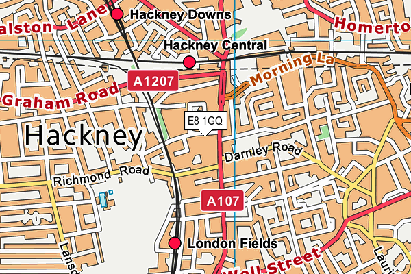 E8 1GQ map - OS VectorMap District (Ordnance Survey) E8 1GQ map - OS VectorMap District (Ordnance Survey)