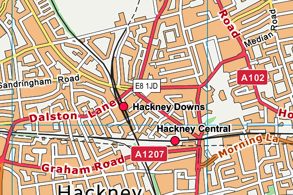 E8 1JD map - OS VectorMap District (Ordnance Survey) E8 1JD map - OS VectorMap District (Ordnance Survey)