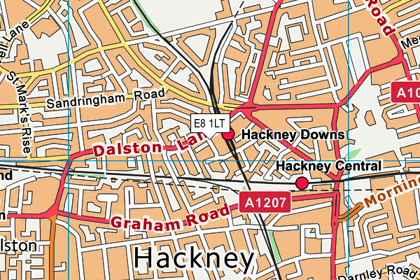 E8 1LT map - OS VectorMap District (Ordnance Survey) E8 1LT map - OS VectorMap District (Ordnance Survey)