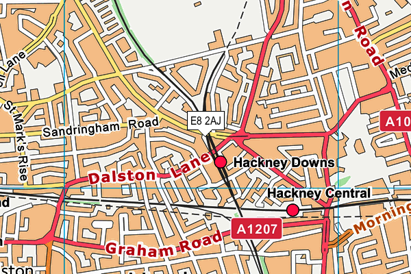 E8 2AJ map - OS VectorMap District (Ordnance Survey) E8 2AJ map - OS VectorMap District (Ordnance Survey)