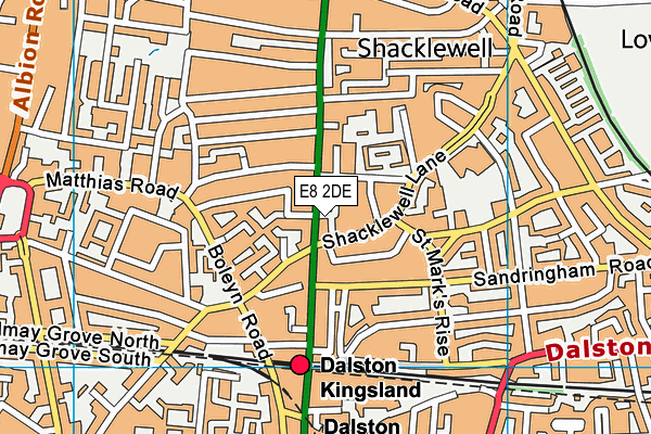 E8 2DE map - OS VectorMap District (Ordnance Survey) E8 2DE map - OS VectorMap District (Ordnance Survey)