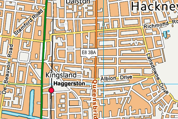 E8 3BA map - OS VectorMap District (Ordnance Survey) E8 3BA map - OS VectorMap District (Ordnance Survey)