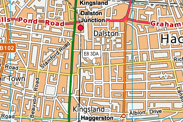 E8 3DA map - OS VectorMap District (Ordnance Survey) E8 3DA map - OS VectorMap District (Ordnance Survey)
