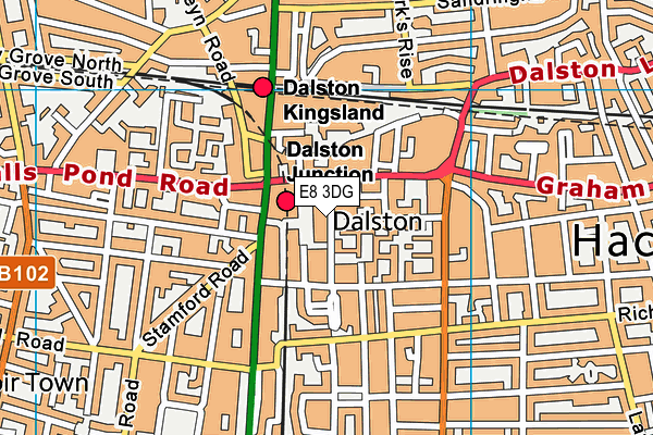 E8 3DG map - OS VectorMap District (Ordnance Survey) E8 3DG map - OS VectorMap District (Ordnance Survey)