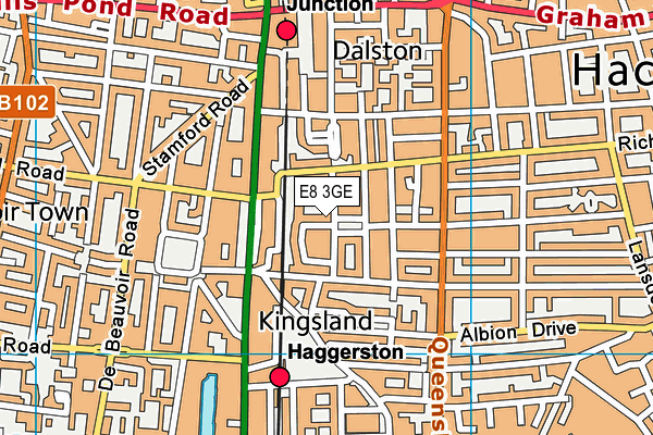 E8 3GE map - OS VectorMap District (Ordnance Survey) E8 3GE map - OS VectorMap District (Ordnance Survey)