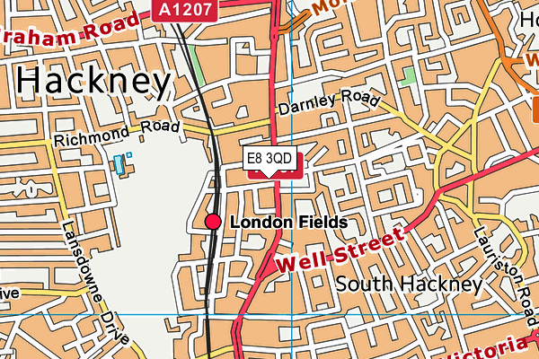 E8 3QD map - OS VectorMap District (Ordnance Survey) E8 3QD map - OS VectorMap District (Ordnance Survey)