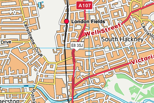 E8 3SJ map - OS VectorMap District (Ordnance Survey) E8 3SJ map - OS VectorMap District (Ordnance Survey)