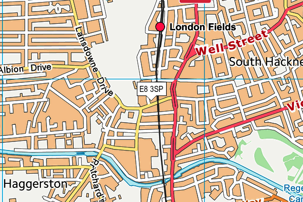 E8 3SP map - OS VectorMap District (Ordnance Survey) E8 3SP map - OS VectorMap District (Ordnance Survey)