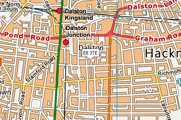 E8 3TE map - OS VectorMap District (Ordnance Survey) E8 3TE map - OS VectorMap District (Ordnance Survey)