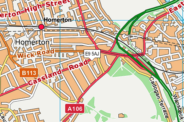 E9 5AJ map - OS VectorMap District (Ordnance Survey) E9 5AJ map - OS VectorMap District (Ordnance Survey)